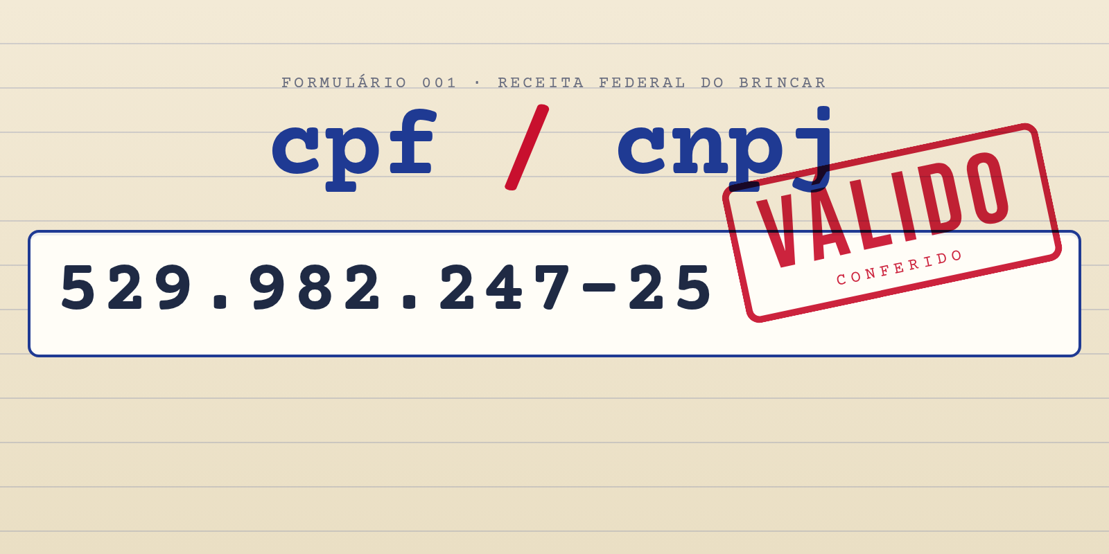 cpf / cnpj