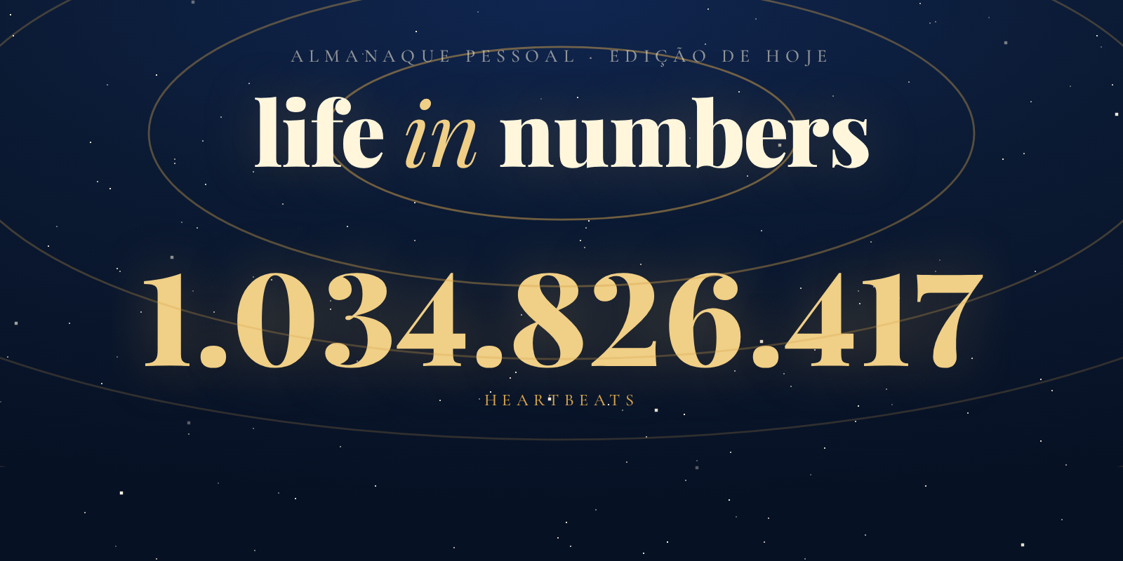 life in numbers